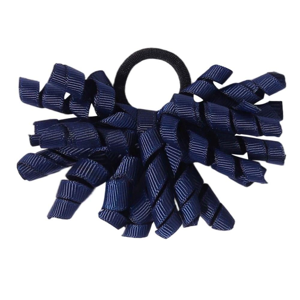 Elastic Tassels Hair Rings Curly Ribbon Threaded Rubber Band Cute Kids Hair Rope Cheerleaders