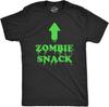 Mens Zombie Snack T Shirt Funny Halloween Undead Eating Joke Tee for Guys