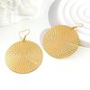 Punk Exaggerated Gold Silver Color Drop Earrings For Women Fashion Big Round Circle Dangle Earrings Statement Jewelry
