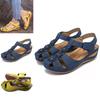 Women's Round Toe Wedge Heel Sandals Stylish Closed Toe Design With Non-slip Feature