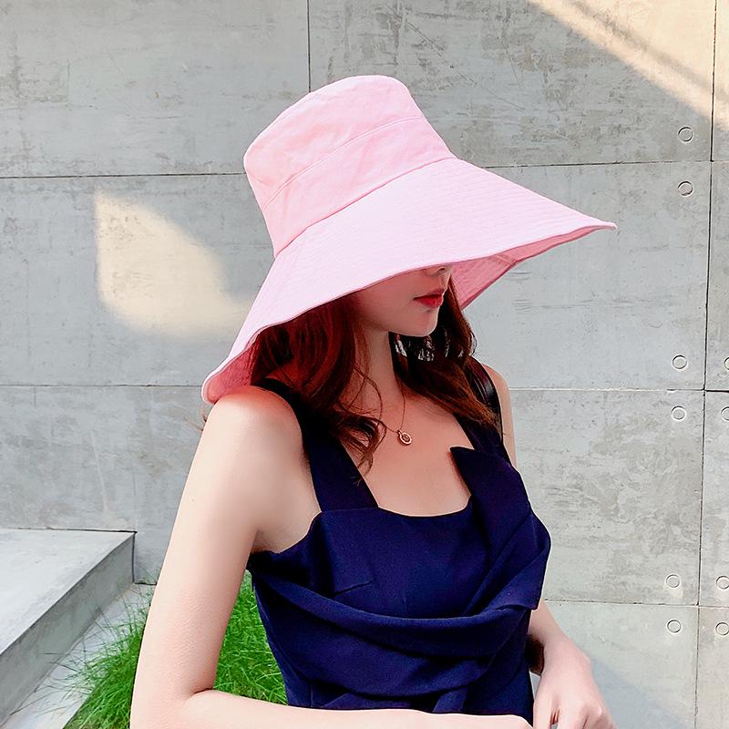 Fischerhut mit extra breiter Krempe im japanischen Stil für Damen – Faltbarer Sommer-Sonnenhut mit Gesichtsschutz und Sonnenschutz