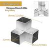 Stainless Steel Weld-Free Square Tube Connector for Shelves - 20/25/30mm