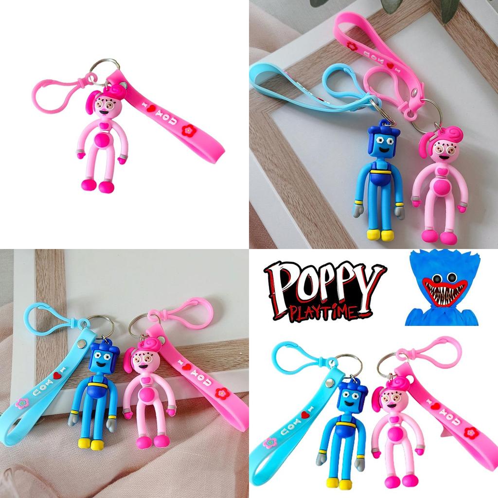 Poppy Playtime Three-dimensional Couple Keychain Stylish And Durable Silicone Pendant