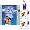 Stunning Aladdin Cosplay Magic Lamp Prince Aladdin Costumes With Purple Vest And Hat