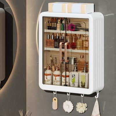 Bathroom Wall Cabinet with 2 Doors Large Capacity Multi-layer Design Easy To Install Wall-Mounted
