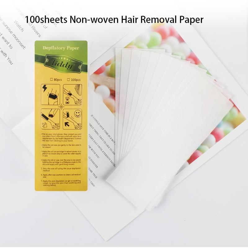 100pcs Removal Nonwoven Body Cloth Hair Remove Wax Paper Rolls High Quality Hair Removal Epilator Wax Strip Paper Roll