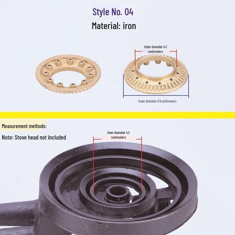Jundingying Gas Stove Burner Flame Cap & Divider Set