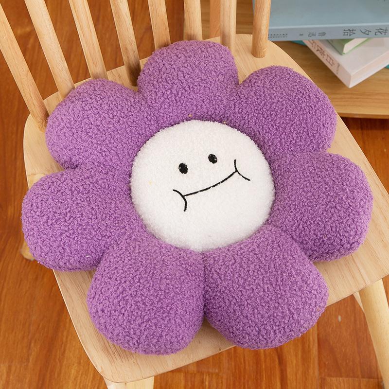 Smiley Face Expression Květinový polštář Plyšová hračka Slunečnicový Polštářek Měkká pohovka Polštářek Polštář na nap