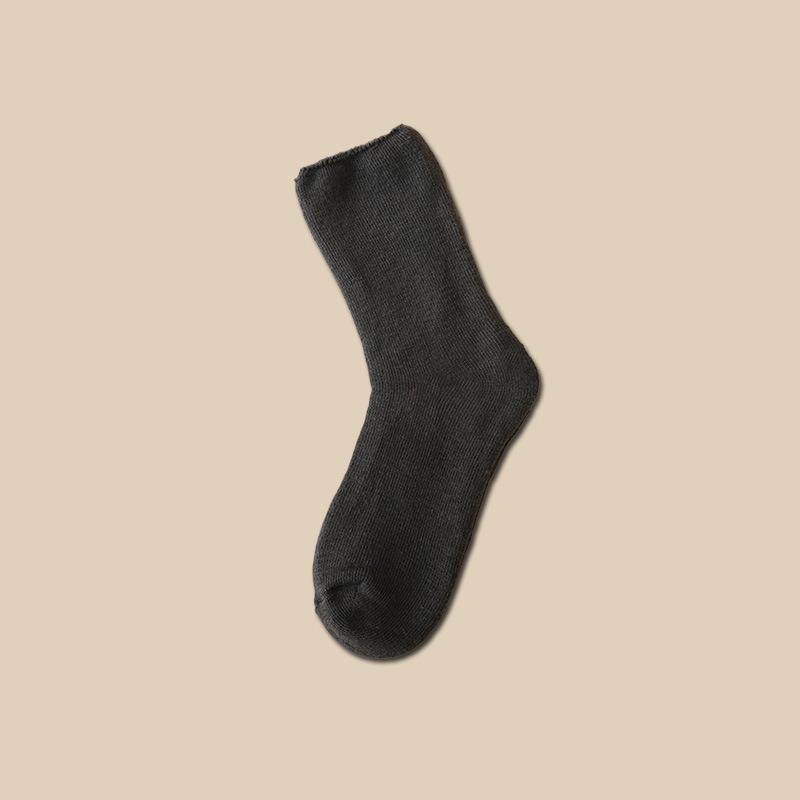 

Толстые шерстяные носки для пожилых людей и женщин на зиму с добавленным флисом и утолщенной шерстью, а также свободные и теплые длинные носки для пожилых людей 1 pair темно серый