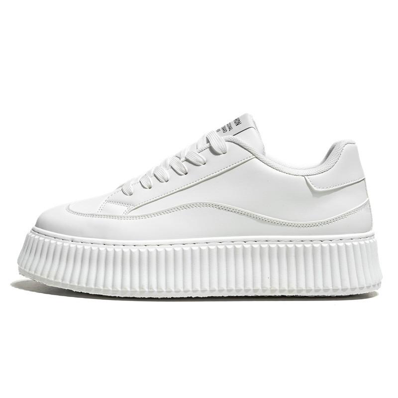 

Summer new men s casual shoes breathable Korean version of men s shoes fashion trend low-top shoes men s heightening platform white shoes 39 белый