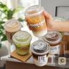 Transparent Coffee Cups with Lids 10-Pack, U-shaped Disposable Drinkware for Hot Fluids, Milk Tea, Take-out Drinks