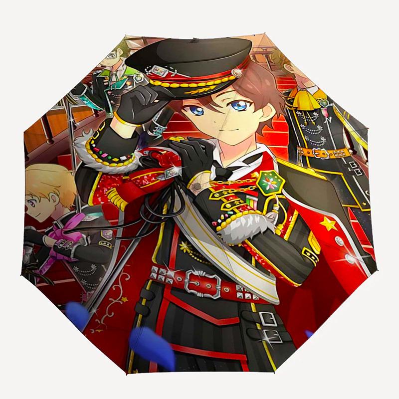 1pc Anime Character Inspired Outdoor Umbrella - Automatic Opening/Closing, 3-Fold Design, 8-Bone Frame, Perfect for Fans, Travel, Daily Use, and Gifts