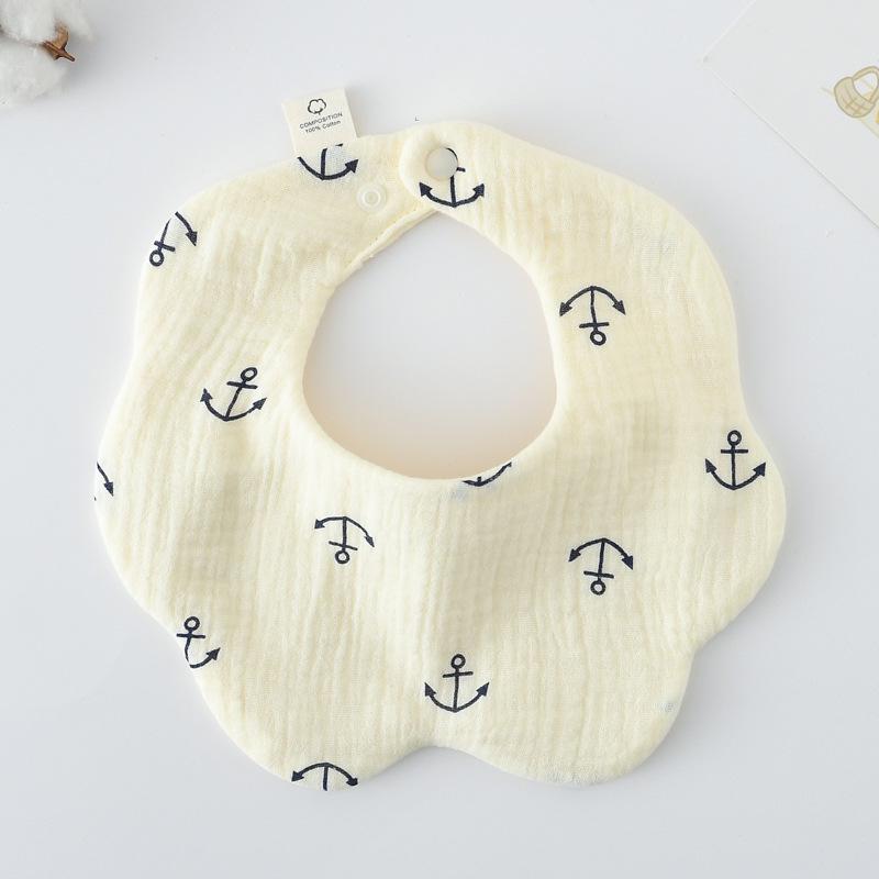 360-Degree Pure Cotton Petal Baby Drool Bib