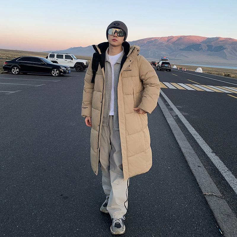 2025 new long down cotton jacket women's winter couple over the knee warm padded jacket loose plus size cotton jacket thick coat