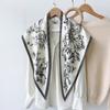 Korean version cashew nut printed triangular silk scarf women's summer atmosphere wearing headscarf simulation silk fashion headband accessories