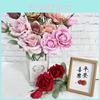No Iptheme Handcrafted Faux Rose Wall Decor For Wedding Photography Home Decor