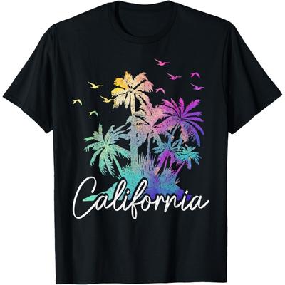 California Cali Beach Vintage Palm Trees Holiday T-Shirt
