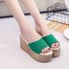 Fashion Shoes Low Rome PU Fabric Rubber Hoof Heels Low Shoes Hoof Heels Rubber Rome Fabric