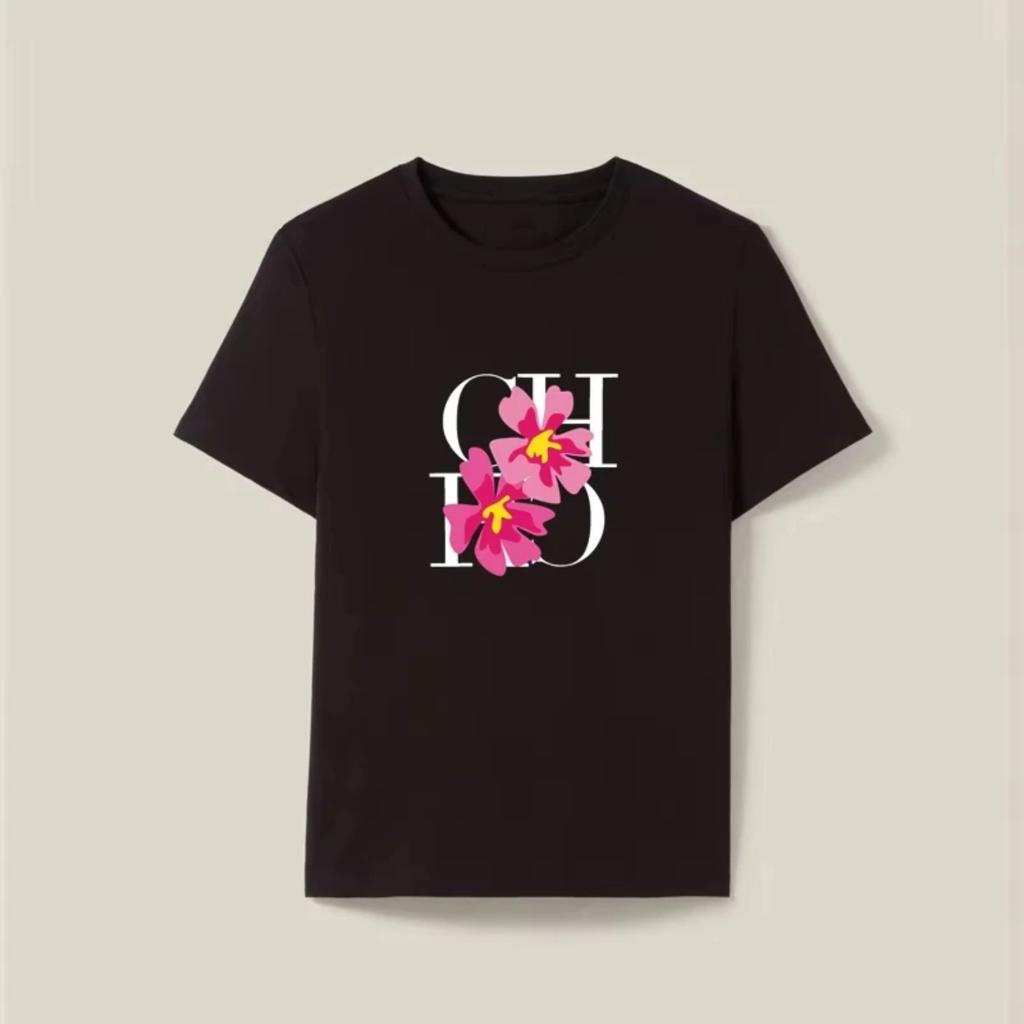 2025 New Hot Sale Trendy Printed CHCH Women T-shirt Casual Fashion Street Short Sleeves Girls T-shirts100% Cotton Female Style