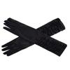 1pair Satin Glove Women Evening Party Mittens Solid Color Long Finger Mittens for Men and Women