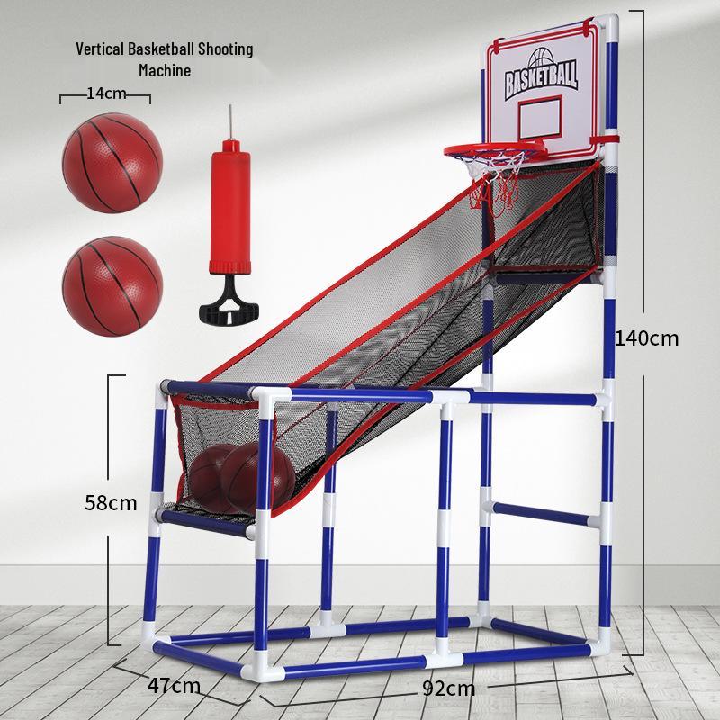 Two-in-One Basketball Hoop & Football Net Sports Toy Set for Kids (Indoor/Outdoor)