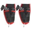 2Pcs Electric Drill Belt Pouch Portable Cordless Electrician Tool Multifunctional BagRed Edge