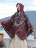 New  Autumn Winter Retro Print Scarf Women Layers Poncho Warm Sweet Elegant Scarve Capa Para Mujer Pashmina Cloak Wrap Shawl