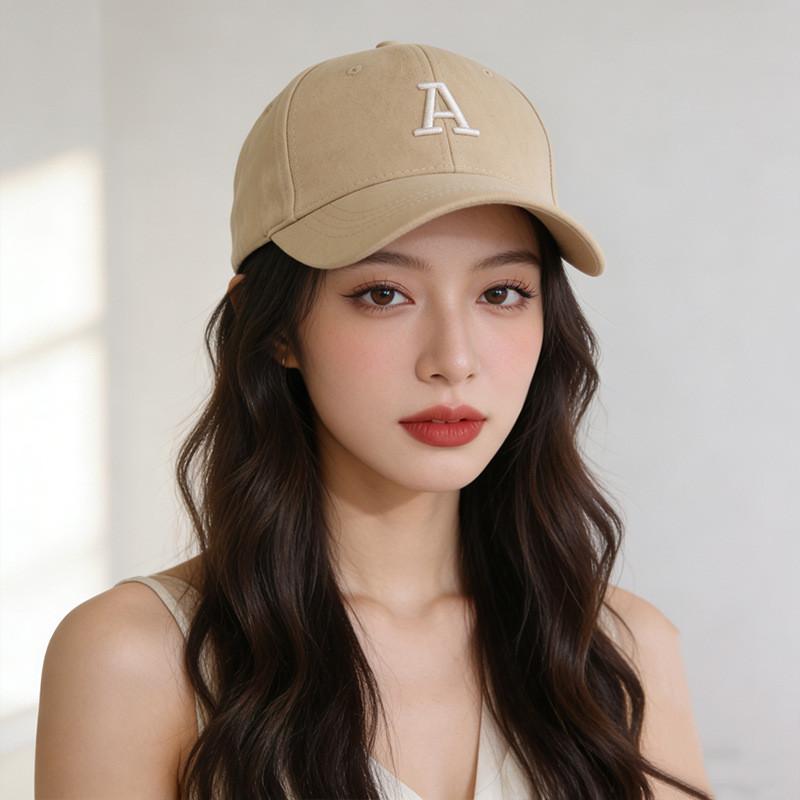 Cotton Embroidered Letter Baseball Cap For Women Men Sun Protection Casual Wear Spring