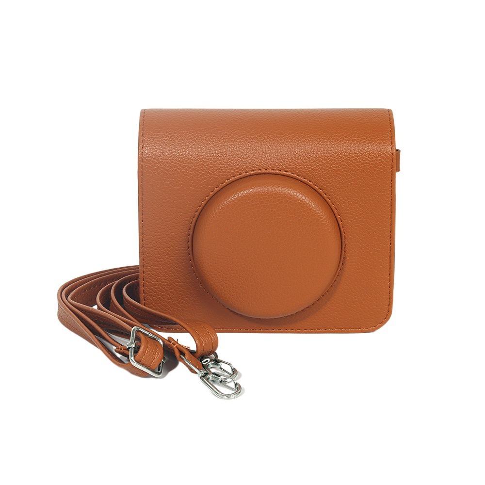 

Чехол для моментальной камеры из ПУ кожи, фотографический чехол для Kodak Mini Shot 3 Retro C300R для путешествий коричневый