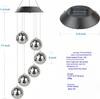 Solar-Powered LED Moroccan Mirror Ball Wind Chime Light