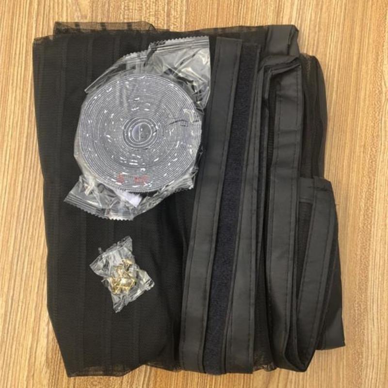 Magnetic Screen Door Mesh Curtain Mosquito Net Bug Hands Free Partition Mute Striped Door Curtain Bedroom Ventilation