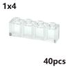 MOC Transparent Thick Building Blocks Figures 1x1 1x2 2x2 2x4 Dots Clear Brick Compatible Brand Educational Creative Toy for Kid