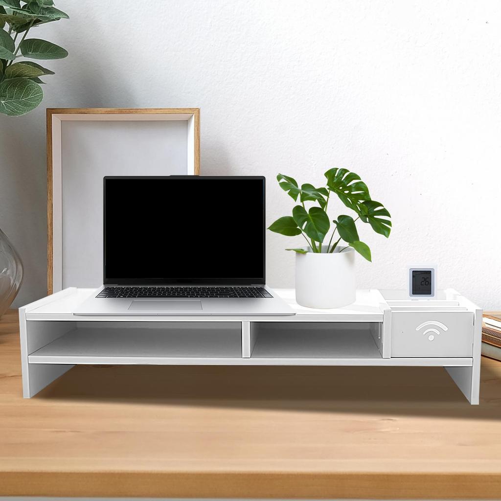 Monitor Stand 3-Tier Desktop Shelf Computer Accessories for Display Workstation Offices Study College Dorm Business Working