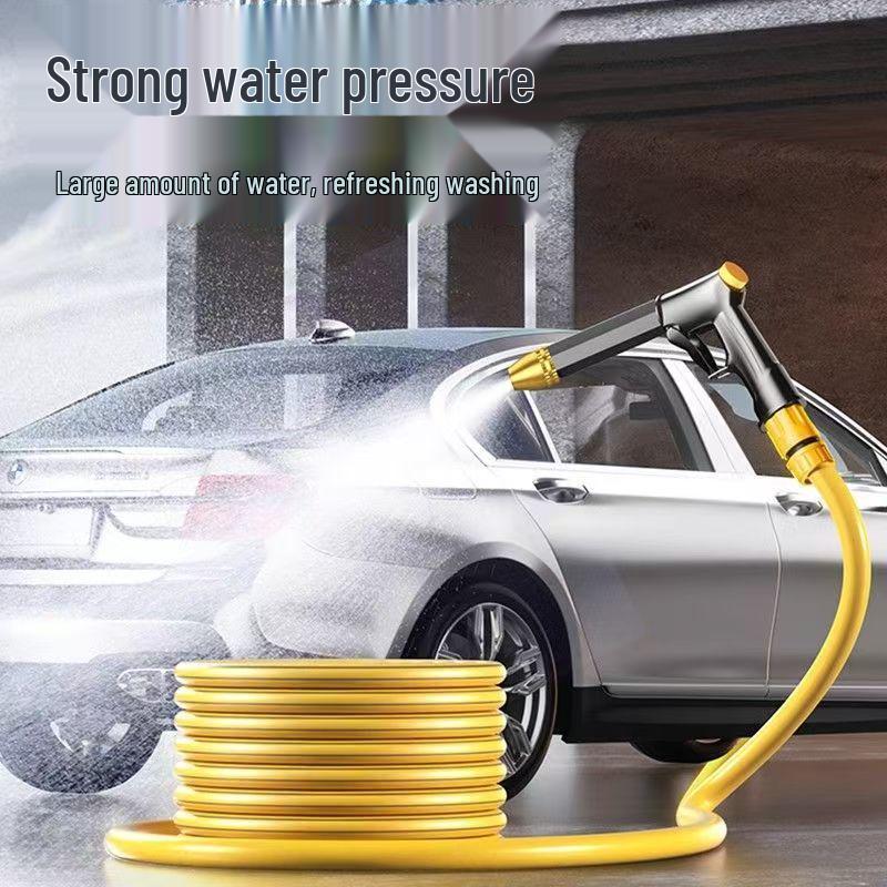 

High-Pressure Car Wash Kit: Nozzle, Water Pump, Anti-Freeze Hose, Faucet Attachment for Efficient Cleaning Nozzle + Water Connect + Universal (No Hose)