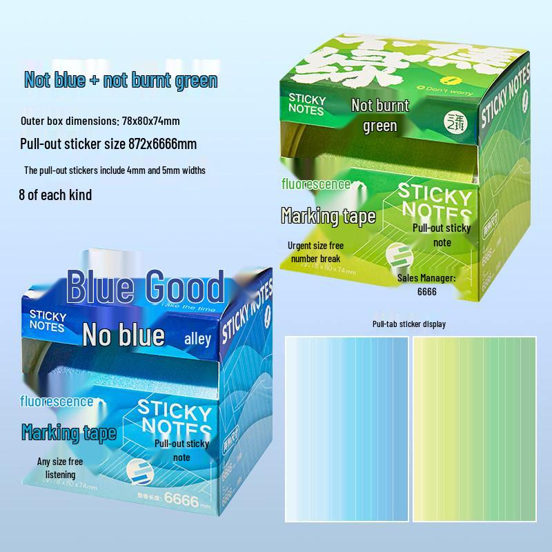 Rainbow Tearable Fluorescent Sticky Notes - Back-to-School Essentials