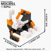 MOOXI Serie Animali 62 Pezzi MOC Mattoncini Figure Gatto Blocchi da Costruzione DIY Giocattoli Educativi per Bambini Regalo di Compleanno per Bambini MOC3042-3045