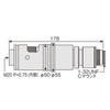 HOZAN Zoom optical compatible with working distance L-817 Lens, 0.84-6x magnification, C-mount, L-509, 105mm.