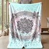 Floral Bow Celebration 1 Theme blanket Lightweight Warm Flannel Blanket Decorative Throw Blanket for Home Decoration