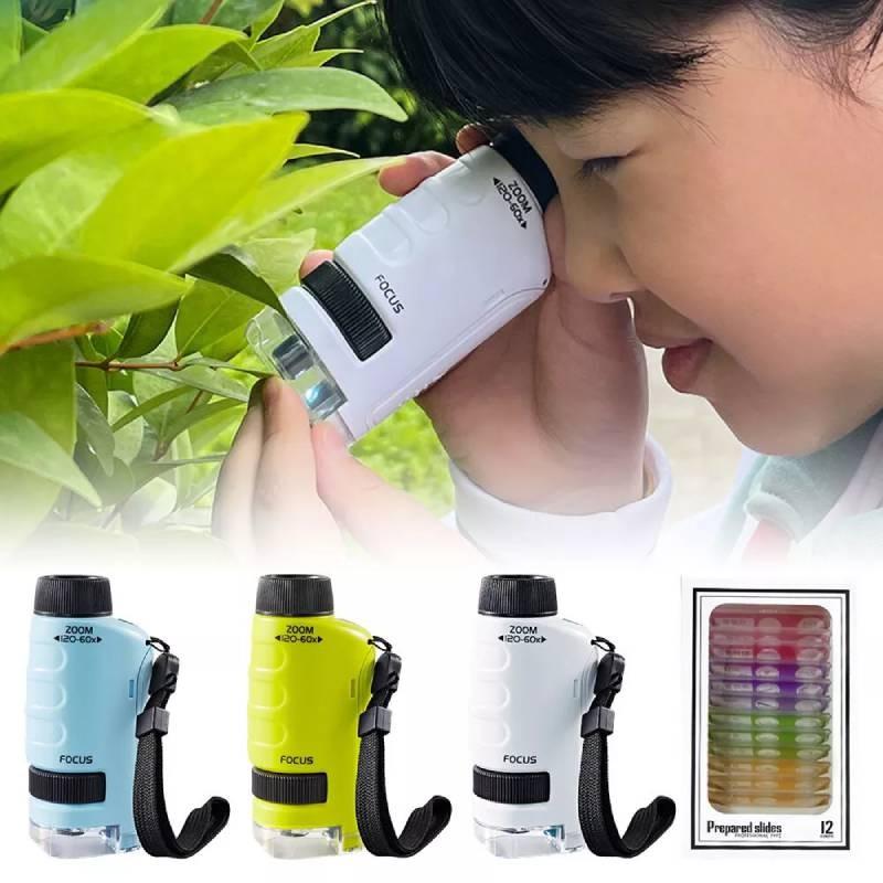 Portable Handheld High Definition Optical Microscope Educational Science Kit For Kids