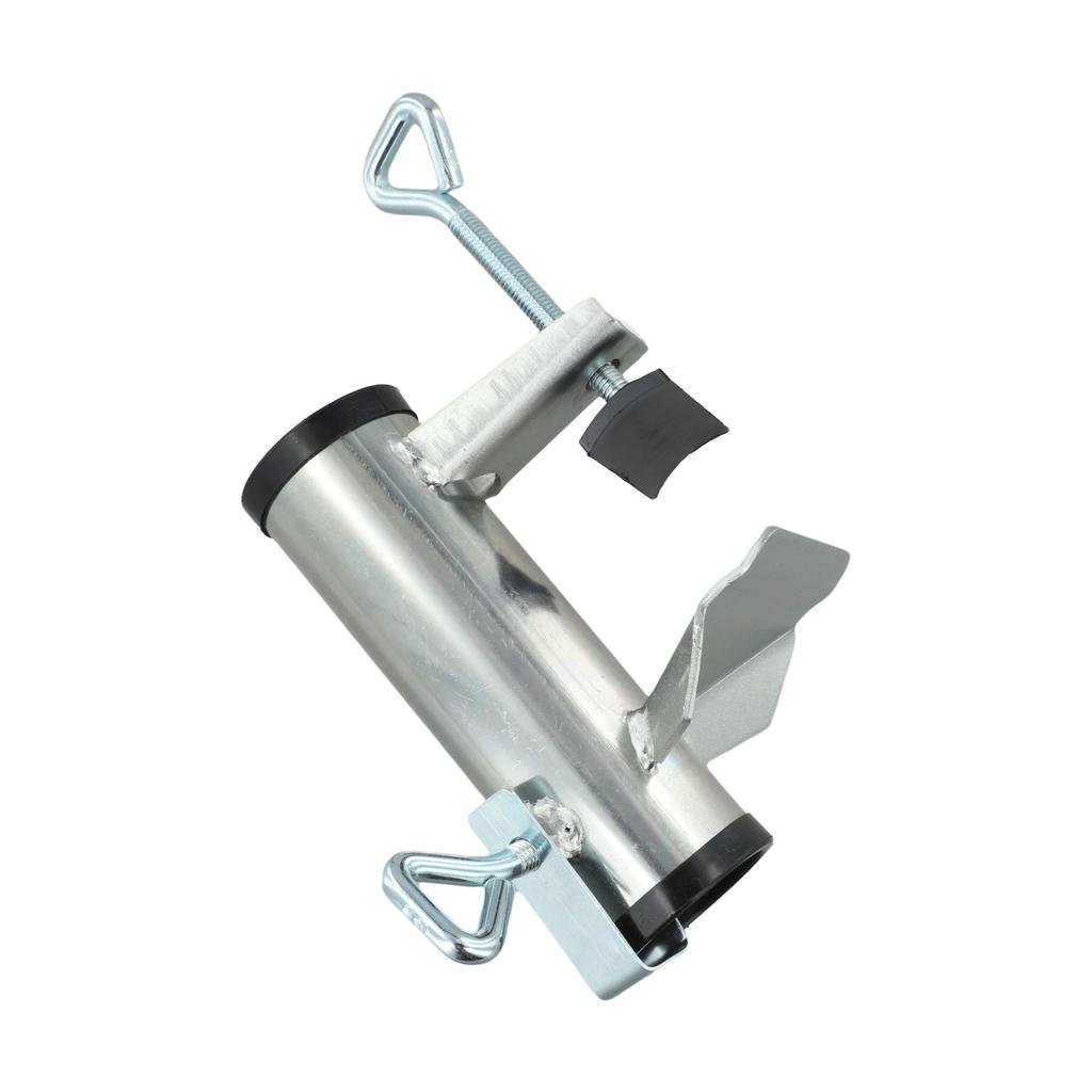 Adjustable Balcony Parasol Holder Metal Clamp Stand Fits Umbrella Poles Diameter 38 Millimeters Sturdy Construction