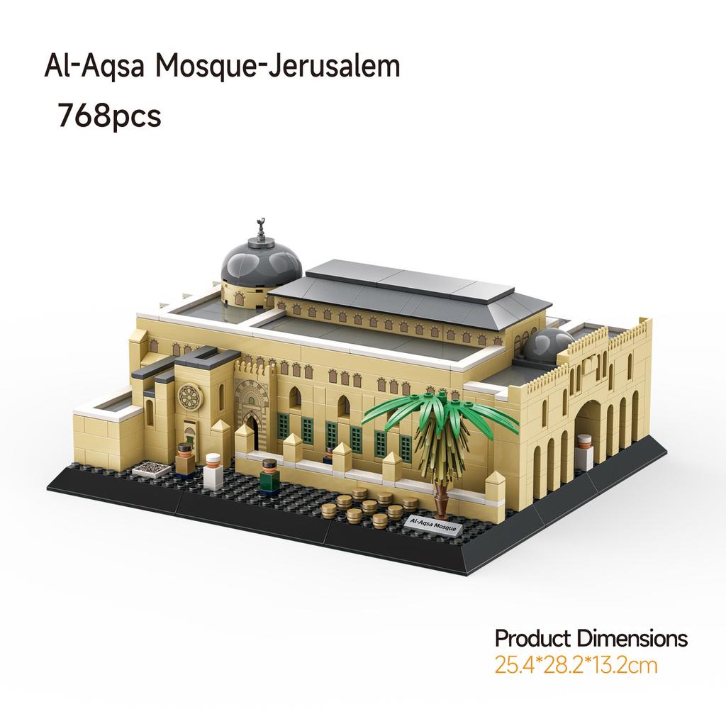 More styles Creative Mosque Famous Architecture Building Block Model Sets Bricks Toys Collection For Kids and Adults Gifts
