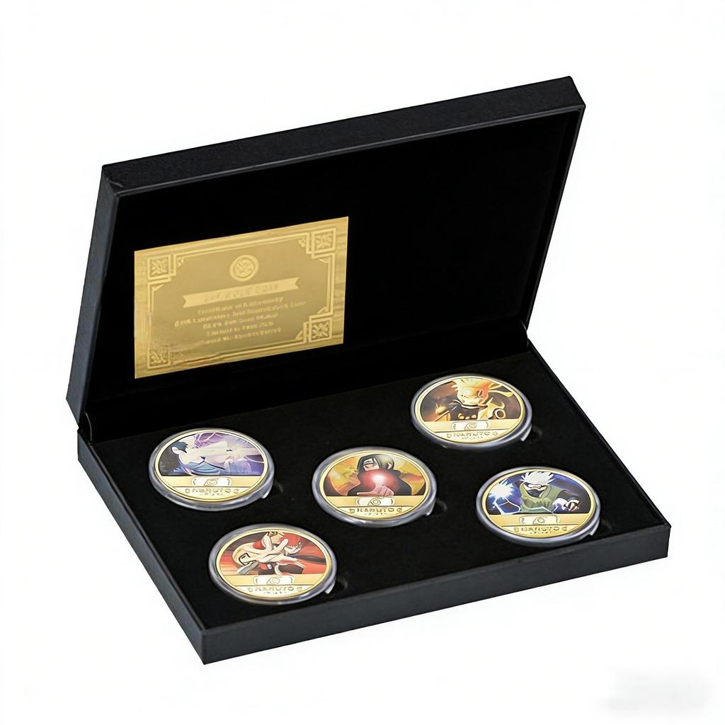 Naruto Uzumaki & Sasuke Metal Die-Cast Anime Coin Collection