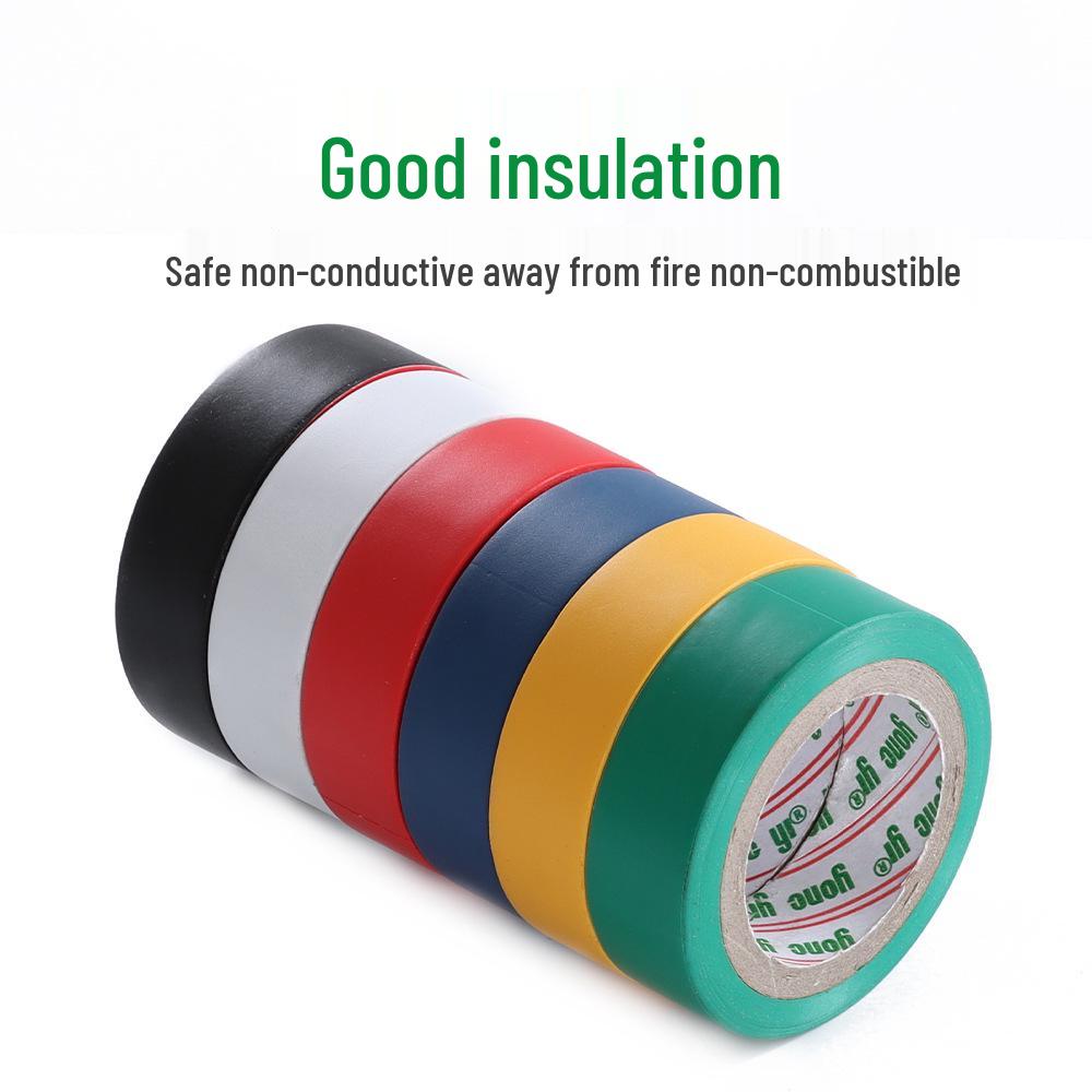 Flame Retardant Black & Red PVC Electrician's Insulating Tape - Waterproof, Wear Resistant & High-Temperature Electrical Wire Tape