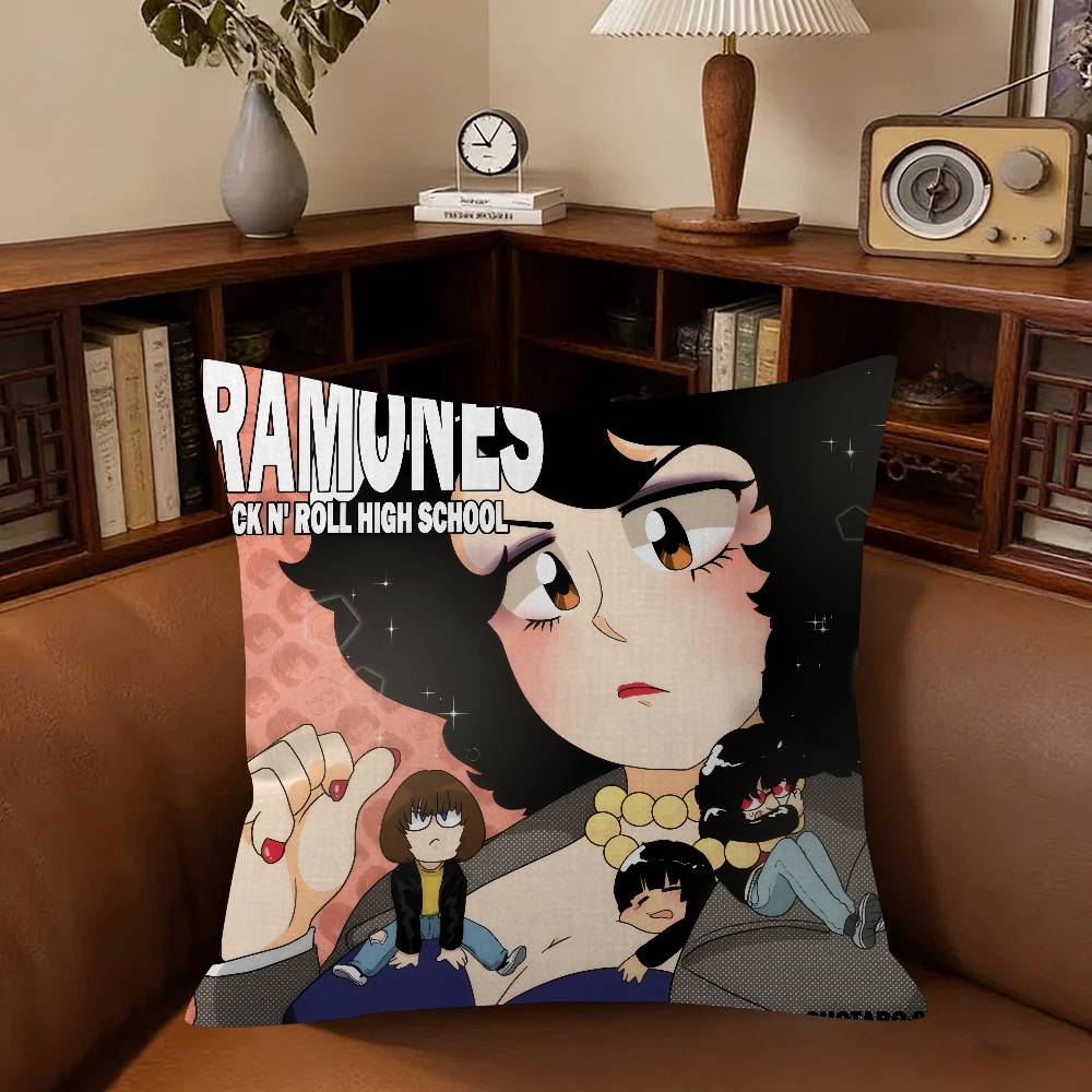 Band Punk R-Ramones Anime Cushion Cover 30X50 Polyester Sofa Cushions Decorative Throw Pillows Home Decoration Pillowcover