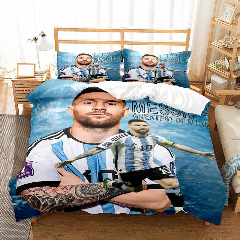 

Bedding Three-Piece Set 3D Digital Printing Football Basketball Quilt Set Four-Piece Set 90*190