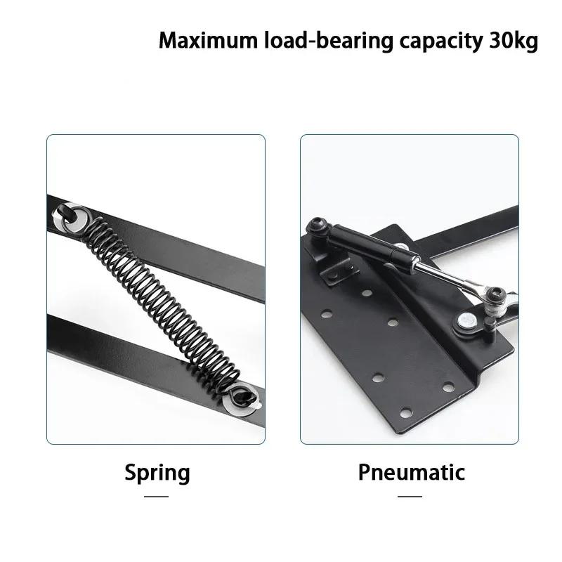 Mecanismo de Bisagra Plegable Elevable para Mesa Hardware Bisagras para Muebles 2 Piezas Acero Resistente Bisagra Hidráulica Plegable Elevación de Tapa para Escritorio
