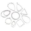 10pcs/lot 316 Stainless Steel Charms Geometry Metal Stamping Blanks DIY Porous Connector Pendant Necklace Earring Accessories
