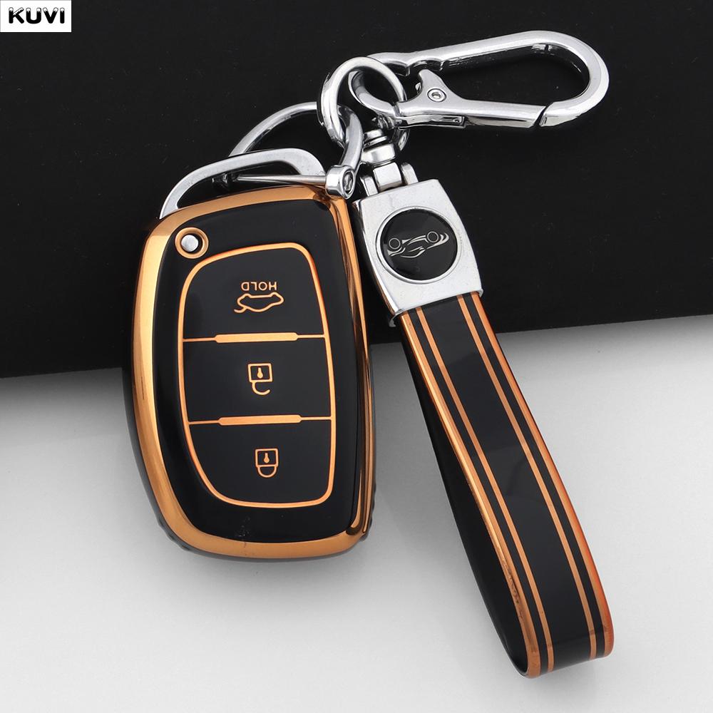 3 Buttons Tpu Car Smart Key Case Cover For Hyundai Tucson Santa Fe Rena Sonata Elantra Creta Ix35 Ix45 I10 I30 I40 Accessories