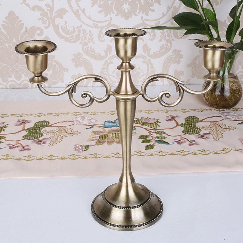 3Heads/5Heads Romantic Candelabra for Wedding Props Dinning Table Hotel Decor