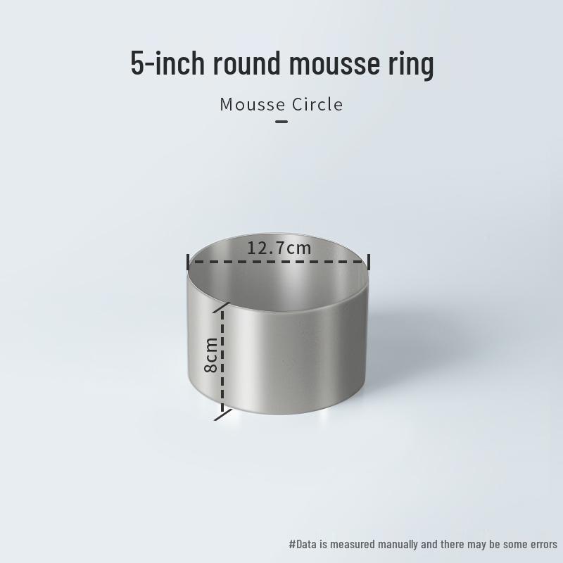 Round Square Heart-Shaped Mousse & Tower Ring, 4-10 Inch, Stainless Steel Baking Mold.